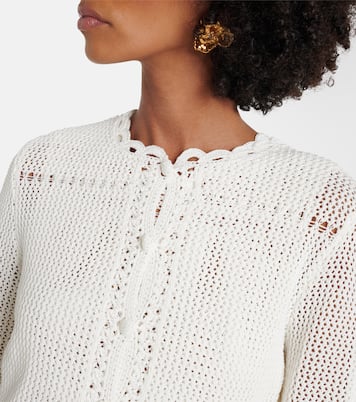 Crochet cotton cardigan | Erdem