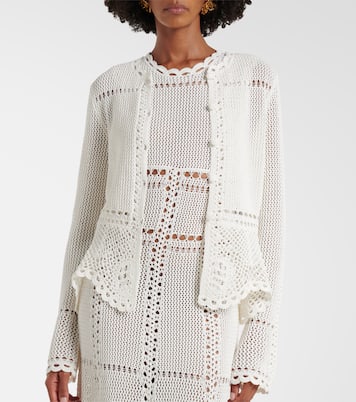 Crochet cotton cardigan | Erdem