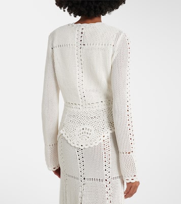 Crochet cotton cardigan | Erdem