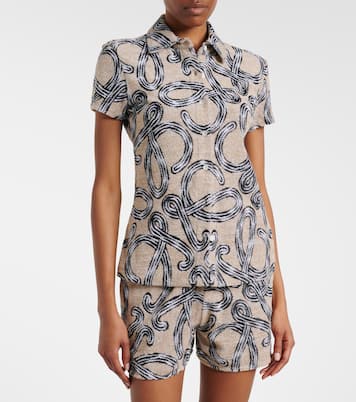 Paula's Ibiza Anagram cotton-blend top | Loewe
