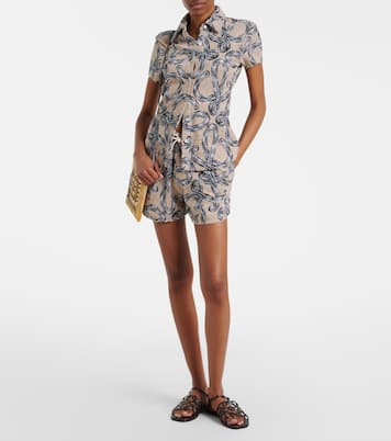 Paula's Ibiza Anagram cotton-blend top | Loewe