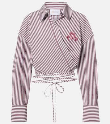 Top envolvente de algodón a rayas | The Attico