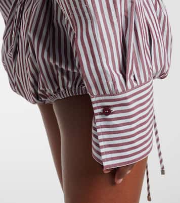 Top envolvente de algodón a rayas | The Attico