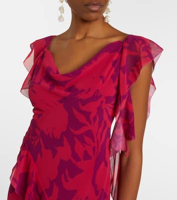 Ruffled floral maxi dress | Self-Portrait