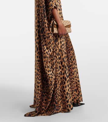 Leopard-print silk maxi dress | Gucci