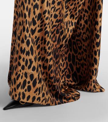 Leopard-print silk maxi dress | Gucci