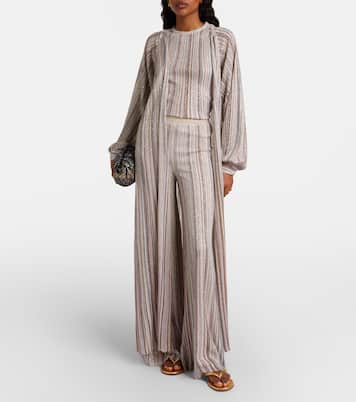Striped lamé wrap cardigan | Missoni