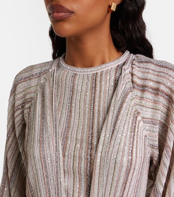 Striped lamé wrap cardigan | Missoni