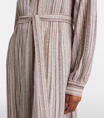 Striped lamé wrap cardigan | Missoni