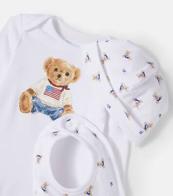 Baby Set aus Body, Mütze und Lätzchen | Polo Ralph Lauren Kids