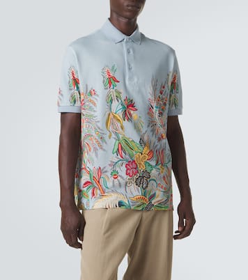 Polo in piqué di cotone con stampa | Etro