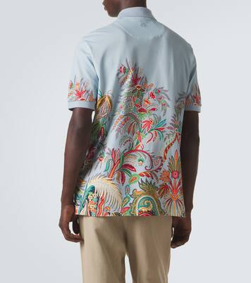 Polo in piqué di cotone con stampa | Etro