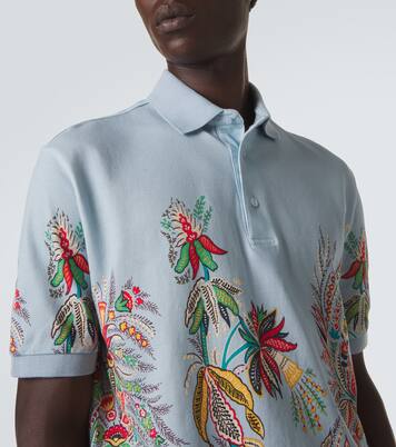 Polo in piqué di cotone con stampa | Etro