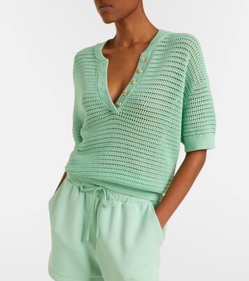 Callie open-knit cotton top | Varley