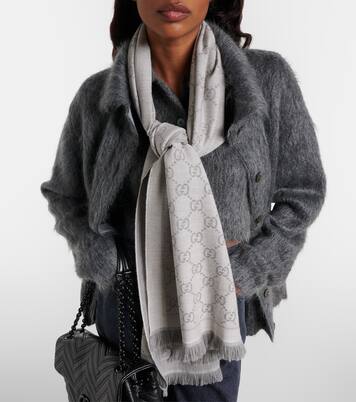 Bufanda GG en jacquard de lana | Gucci