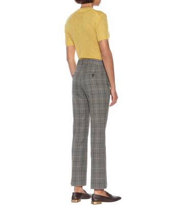 Pantalon en laine mélangée à carreaux | Plan C