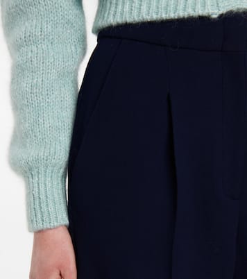 Pantalon ample en crêpe de laine mélangée | Alessandra Rich