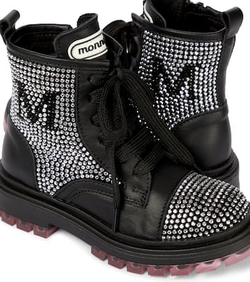 Embellished leather boots | Monnalisa