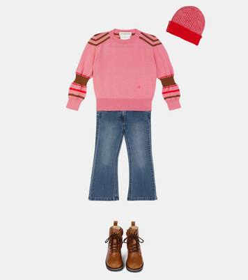x The Woolmark Company striped wool sweater | Victoria Beckham Kids