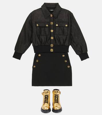 Veste bomber métallisée | Balmain Kids