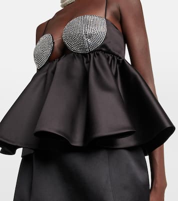 Verziertes Top aus Seide und Wolle | Magda Butrym