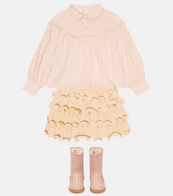 Ruffle-trimmed blouse | Donsje