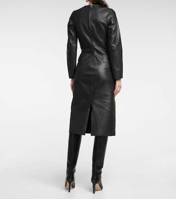 Midikleid aus Leder | Toteme