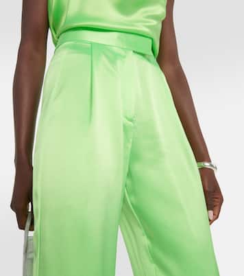 High-Rise-Hose aus Seidensatin | The Sei