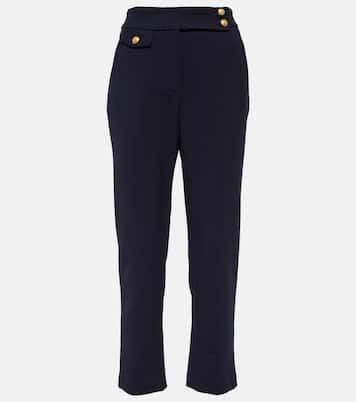 Renzo high-rise slim cropped pants | Veronica Beard