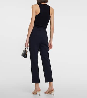 Renzo high-rise slim cropped pants | Veronica Beard