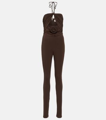 Floral-appliqué cutout jersey jumpsuit | Magda Butrym