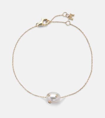 Bracelet en or 14 ct, perle baroque et diamants | Mateo
