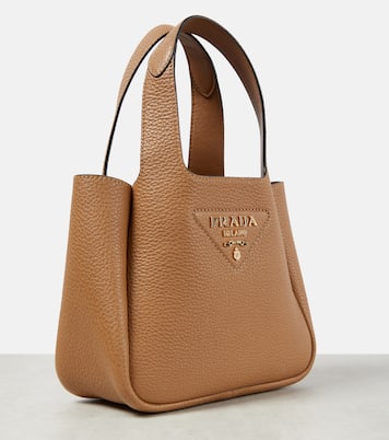 Mini leather tote bag | Prada