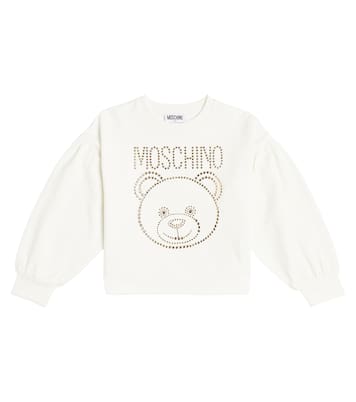 Embellished cotton-blend sweatshirt | Moschino Kids