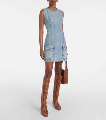 Bettina snake-effect leather knee-high boots | Paris Texas