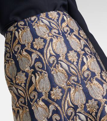 Midirock Mossi aus Brokat | Valentino