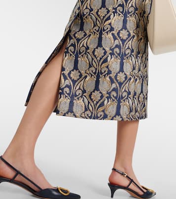 Midirock Mossi aus Brokat | Valentino