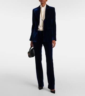 Gerade Hose Fluid aus Samt | Nina Ricci