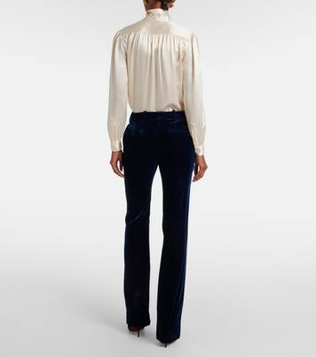 Gerade Hose Fluid aus Samt | Nina Ricci