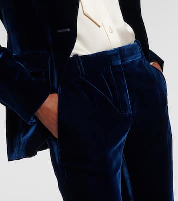 Gerade Hose Fluid aus Samt | Nina Ricci