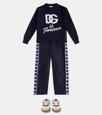 Virgin wool jacquard sweater | Dolce&Gabbana Kids