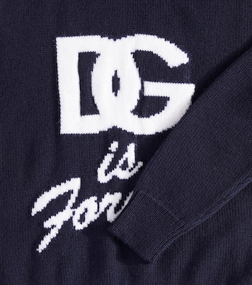Virgin wool jacquard sweater | Dolce&Gabbana Kids