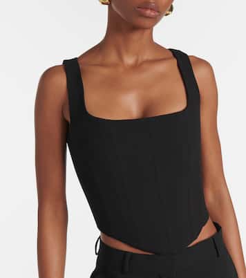 Bustier-Top Jovie aus Woll-Crêpe | Costarellos