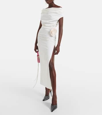 Off-Shoulder-Maxikleid aus Seide | Magda Butrym