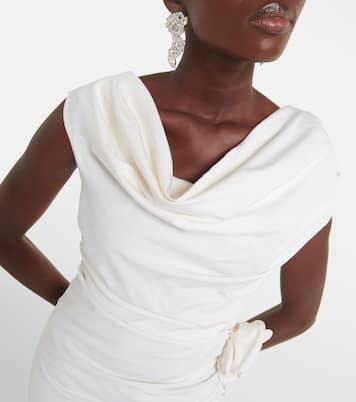 Off-Shoulder-Maxikleid aus Seide | Magda Butrym