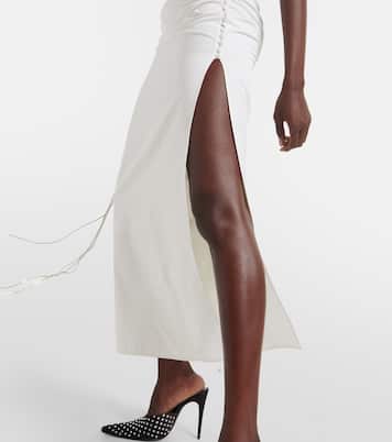 Off-Shoulder-Maxikleid aus Seide | Magda Butrym