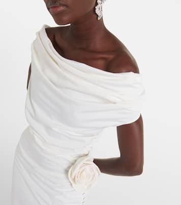 Off-Shoulder-Maxikleid aus Seide | Magda Butrym