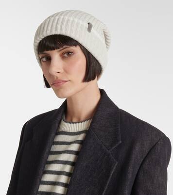 Monili embellished cashmere beanie | Brunello Cucinelli