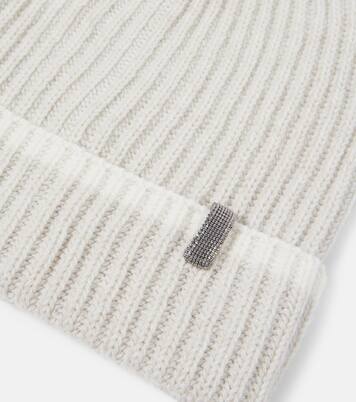 Monili embellished cashmere beanie | Brunello Cucinelli