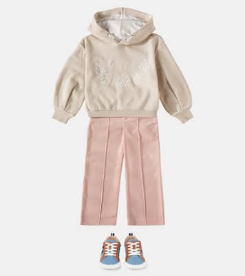 Hooded cotton cardigan | Chloé Kids